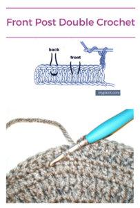 Front Post Double Crochet stich